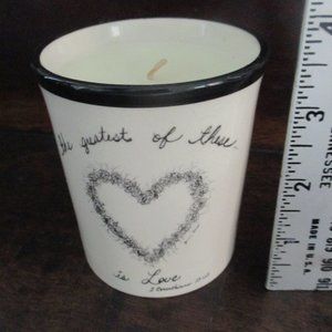 The Greatest of These is Love Heart Candle Bible Verse 1 Corinthians 13:13